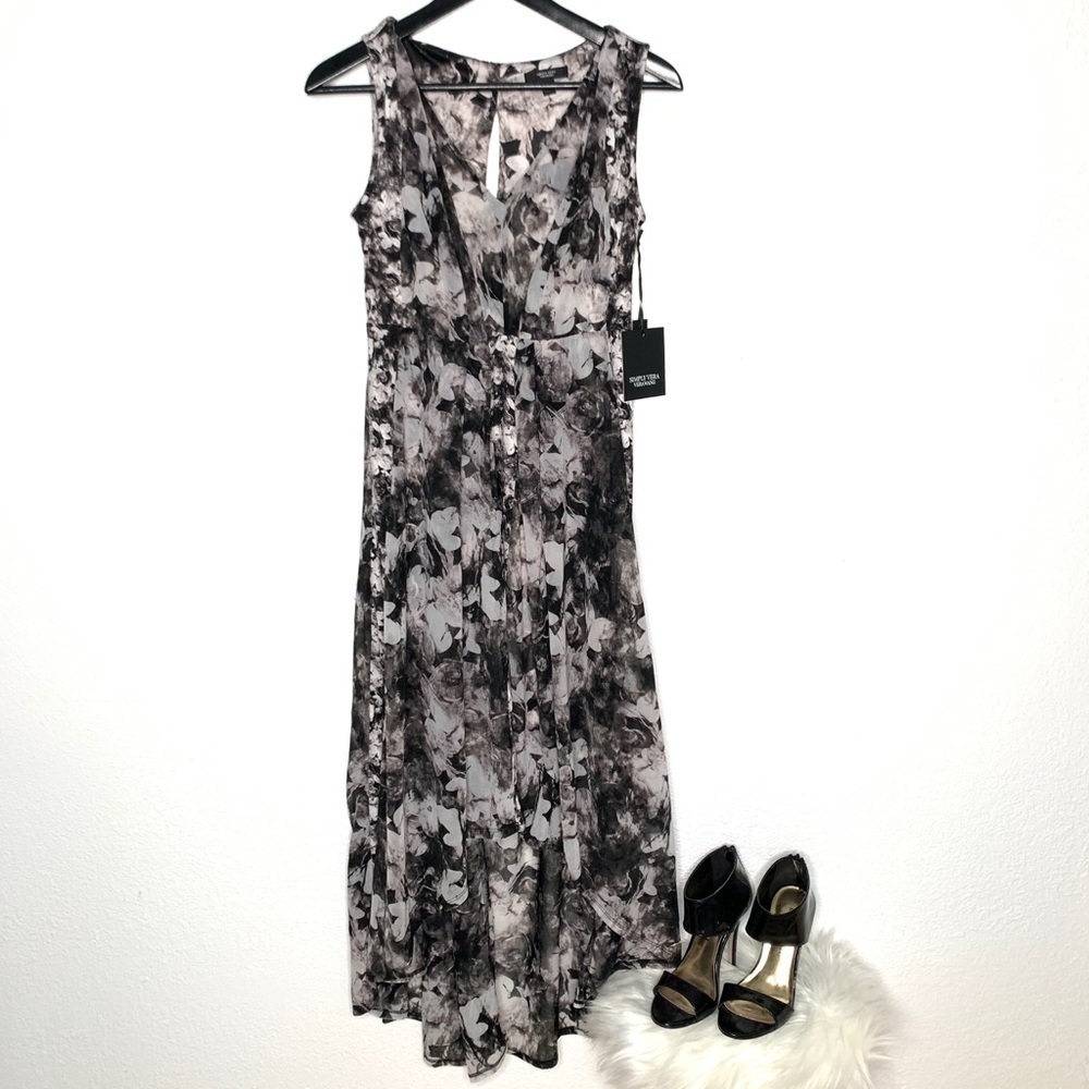 Simply Vera Wang Floral High Low Dress Petite Small NWT - Picture 2 of 8